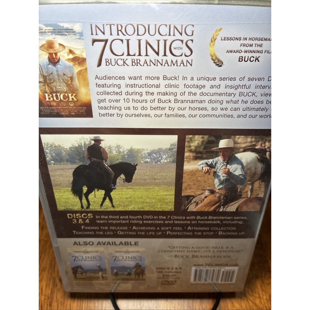 7 Clinics W/ Buck Brannaman 2 DVD Set Discs 3-4 Lessons on Horseback NEW/SEALED
